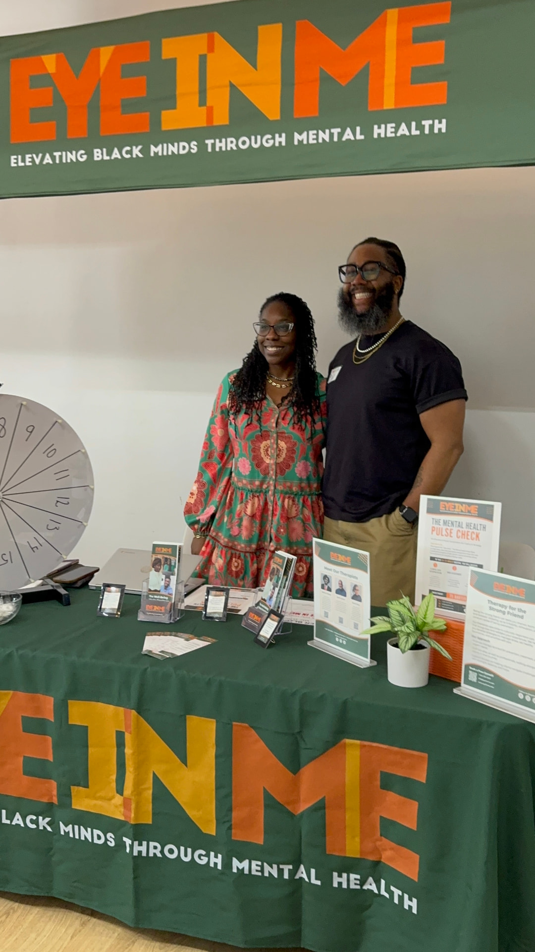Eye In Me mental health team at their Barter Black® pop-up booth