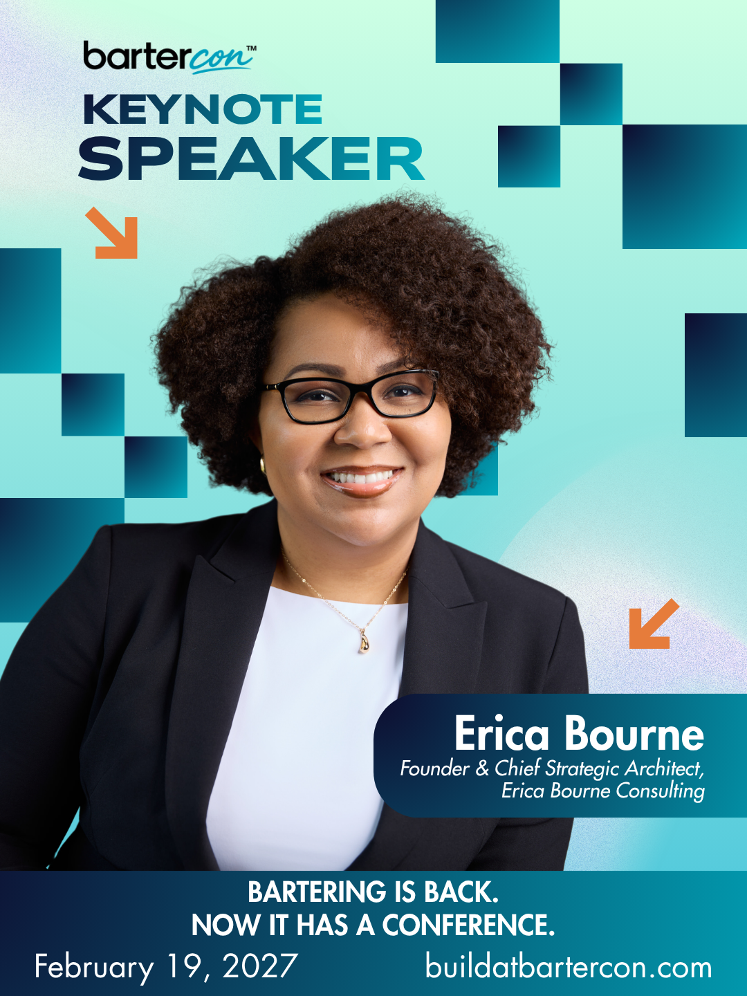BarterCon 2027 keynote speaker Erica Bourne, founder of Erica Bourne Consulting