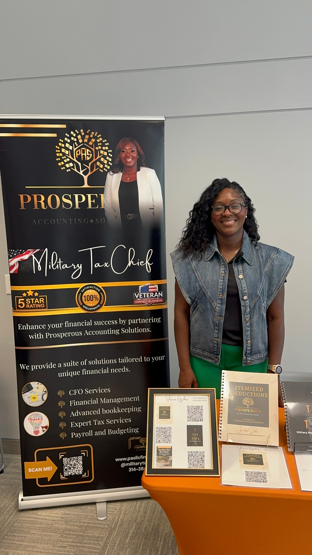 Prosperous Accounting Solutions founder at her Barter Black® pop-up booth